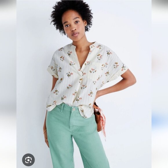 Madewell Bower Popover Shirt In Marseille Daisies - Picture 8 of 9